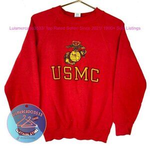 1980s U.S. Marine Corps Red Made In Usa sweatshirt shirt Heavy Blend